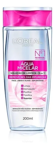 Água Micelar 5 em 1 L’Oréal Paris 200ml – Limpa, Demaquila e Suaviza