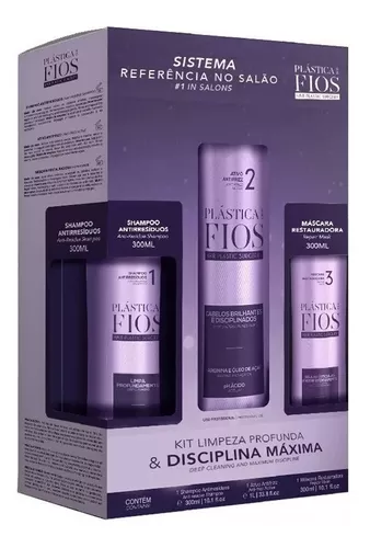 Kit Plástica dos Fios – Selagem Térmica 1L + Shampoo + Máscara Restauradora