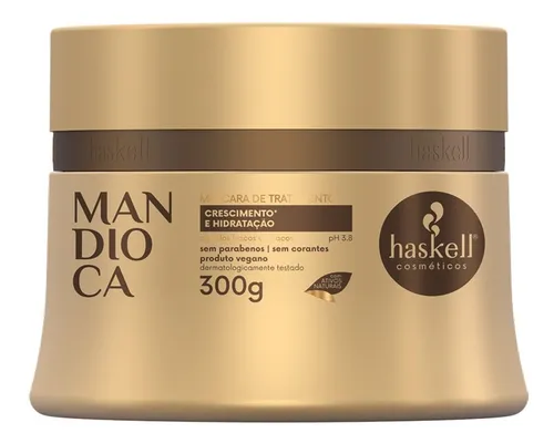 Máscara de Nutrição e Crescimento Haskell Mandioca 300g – Hidratação Profunda