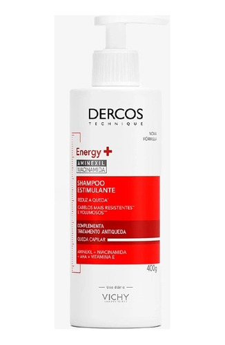 Shampoo Estimulante Antiqueda 400g Vichy Dercos – Força e Volume para Seus Cabelos