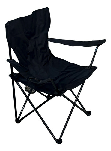 Cadeira Dobrável Camping, Pesca e Praia Importway IWCDC-PT com Porta-Copos e Bolsa – Suporta até 95kg