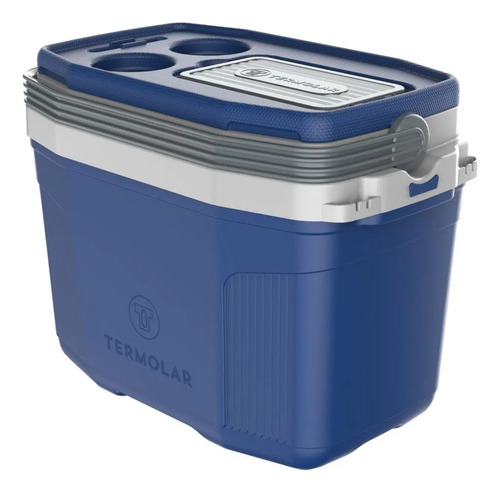 Caixa Térmica Termolar 20L Azul com Alça – Cooler Portátil para Praia, Camping, Pesca e Viagem ao Ar Livre