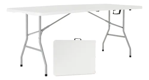 Mesa Dobrável Portátil Garden Life 1,80m – Compacta, Leve e Fácil de Transportar