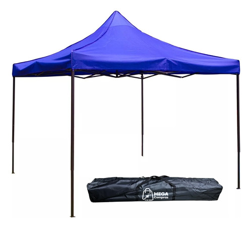Tenda Gazebo Dobrável Impermeável 3x3m Azul – Proteção UV, Ajustável e Ideal para Praia, Camping e Eventos