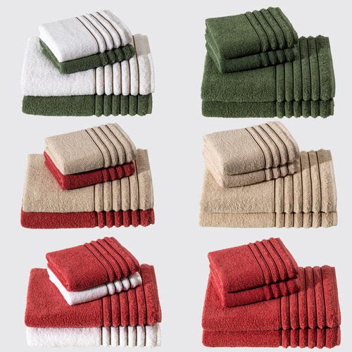 Jogo de Toalhas 4 Peças Laune Haus 100% Algodão – 2 Banho Gigante + 2 Rosto, Super Luxo, Alta Absorção e Maciez Premium