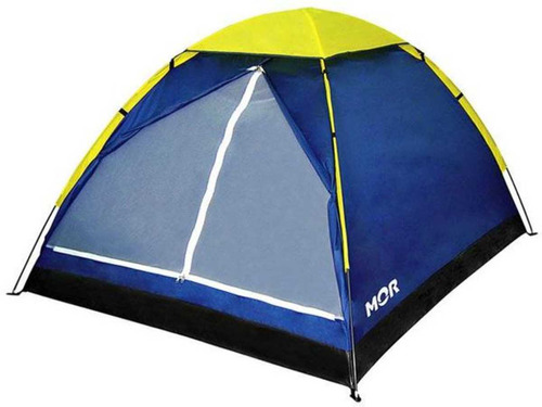 Barraca Iglú Mor 3 Pessoas Azul e Amarela – Modelo 409034, 2,05m