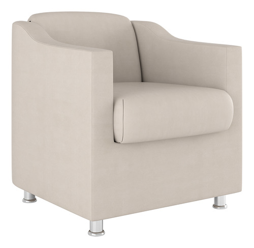 Poltrona Tilla em Suede – Design Sofisticado e Estrutura Reforçada