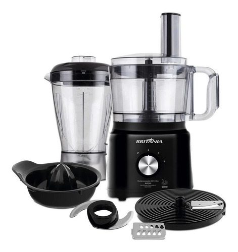Multiprocessador Britânia BMP900P All in One 900W – 3 em 1, 2 Velocidades, Copo 2,2L e Espremedor