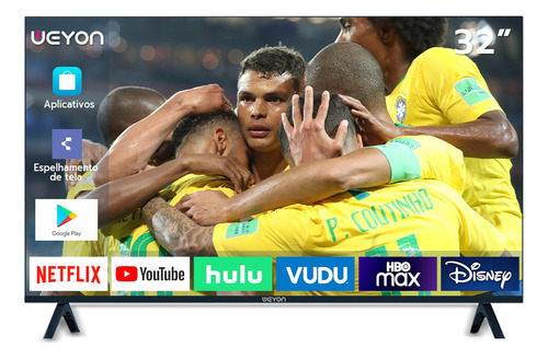 Smart TV 32” Weyon Android HD LED com Wi-Fi, 2 HDMI, 2 USB, Dolby Audio – 32WDSNBX