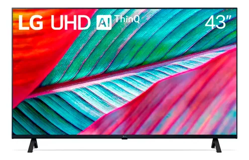 Smart TV LG 43” 4K com HDR10, Wi-Fi, Bluetooth, ThinQ AI, 3 HDMI, 2 USB e webOS 23.