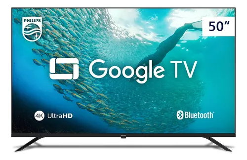 Smart TV 50” Philips 4K LED Google TV com HDR, Chromecast, Wi-Fi Dual Band e Bluetooth 5.1 – 50PUG7019/78