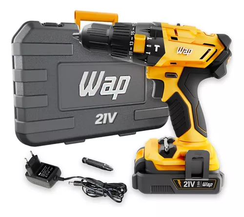 Parafusadeira e Furadeira de Impacto WAP 21V com 45Nm, 2 Velocidades e Mandril 10mm – K21 ID02