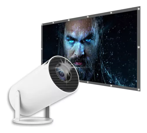 Projetor Smart 4K Portátil Wi-Fi 1080p HD com Android 11 e Bluetooth – Branco Bivolt