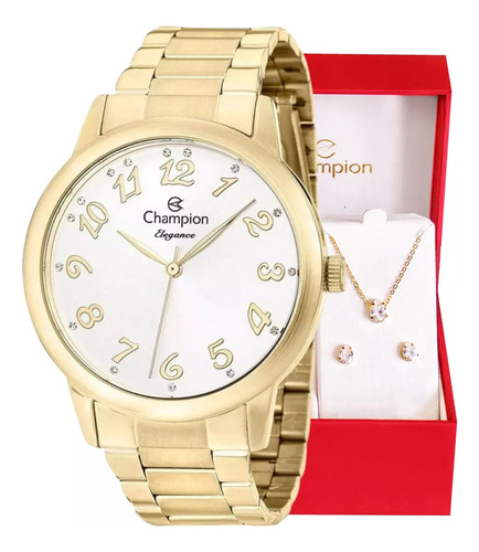 Relógio Champion CN29409D Feminino Dourado