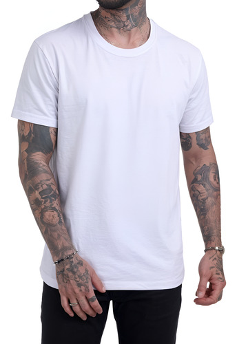 Camiseta Básica Lisa Masculina 100% Algodão Premium Confort