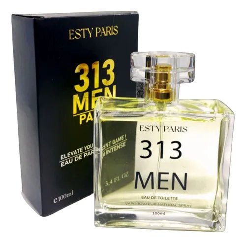 Perfume Masculino Esty Paris 313 Men 100ml – Colônia Doce com Feromônio e Aroma Floral