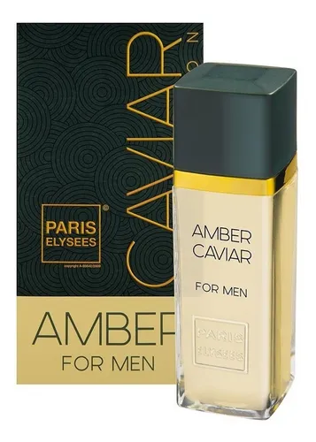 Perfume Masculino Paris Elysees Amber Caviar 100ml EDT – Fragrância Amadeirada com Alta Fixaçã