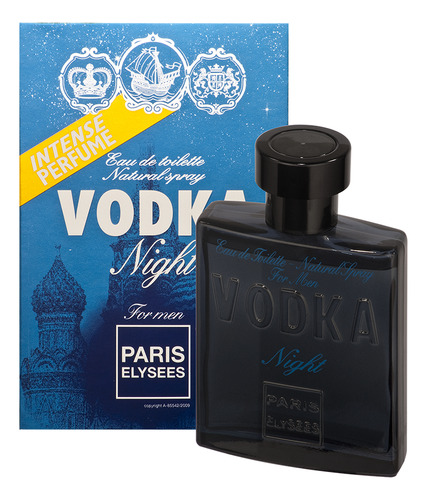 Perfume Masculino Vodka Night 100ml EDT – Paris Elysees Amadeirado e Marcante