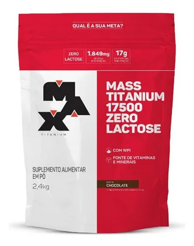 Mass Titanium 17500 Zero Lactose 2,4kg Sabor Chocolate